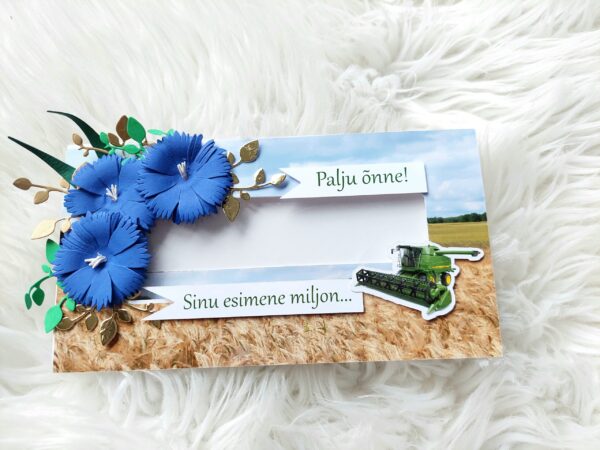 Õnnitluskaart "Sinu esimene miljon" põllumees.