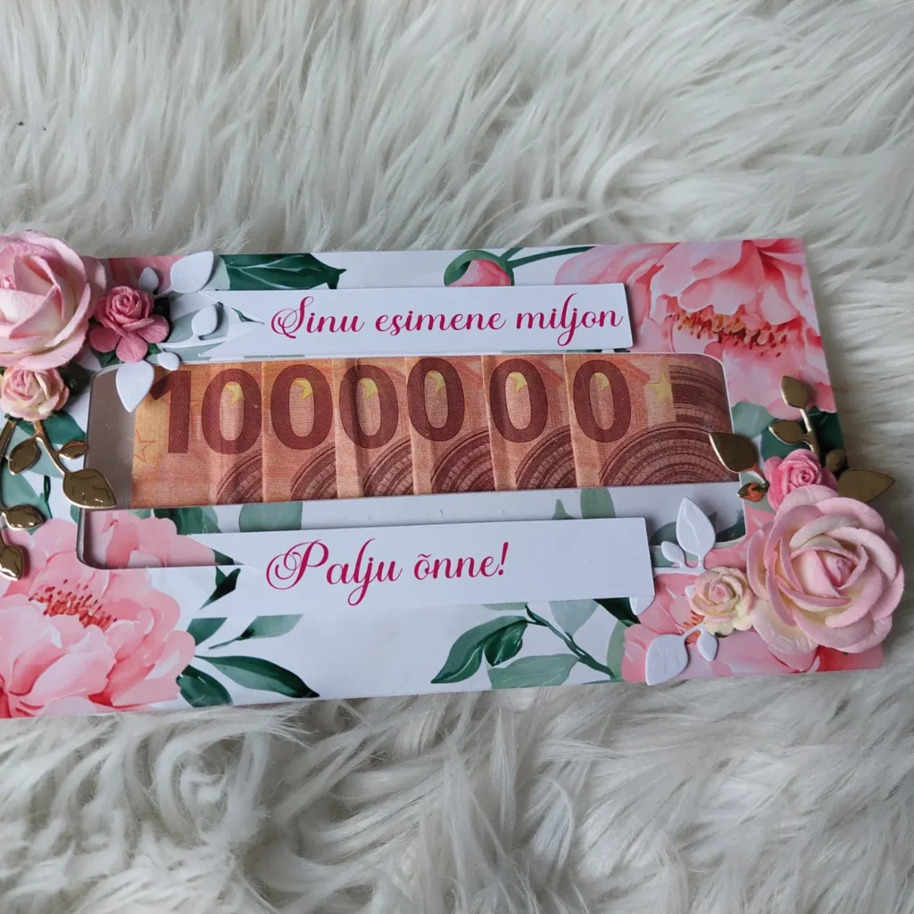 "Sinu esimene miljon" õnnitluskaart