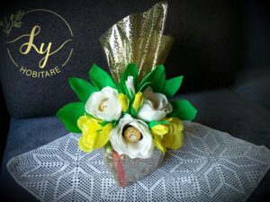 Luksuslik lille- ja šokolaadikombo – Ferrero Rocher & Raffaello