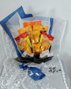 Maitsev kimbuke Mesikäpa maiuste ja kummikommidega.