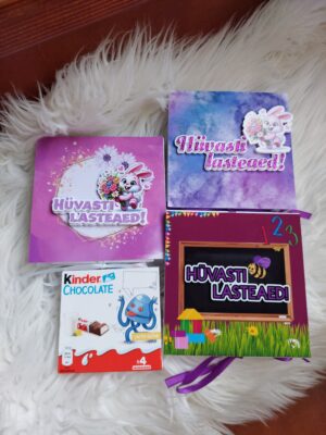 Käsitöökaart šokolaadiga "Hüvasti lasteaed!"