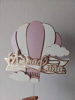 Koogitopper "Nimi ja kuumaõhupall" komplektis minisünnipäevadega.